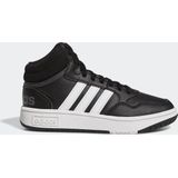 Adidas - Hoops Mid 3.0 - Schoenen - Zwart - Synthetisch Leer