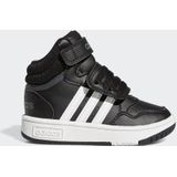 adidas Performance Hoops Mid Schoenen - Kinderen - Zwart- 26