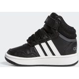 adidas Performance Hoops Mid Schoenen - Kinderen - Zwart- 26