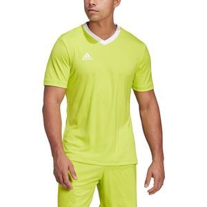 Adidas Entrada Shirt Korte Mouw Heren - Fluogeel Wit