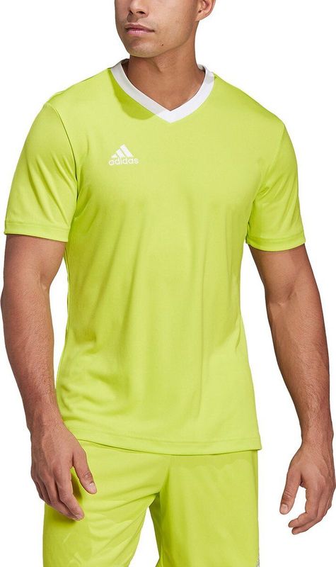 Adidas - Entrada 22 - Shirt - Fluogeel - Korte Mouw - Heren