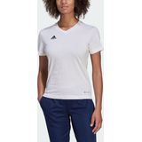 adidas - T-shirt - V-hals - Zwart - Katoen - Normale Pasvorm