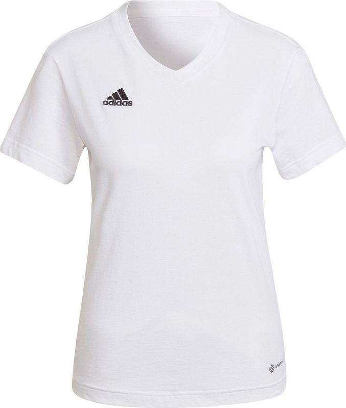 adidas - T-shirt - V-hals - Zwart - Katoen - Normale Pasvorm