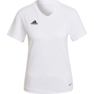 adidas - T-shirt - V-hals - Zwart - Katoen - Normale Pasvorm