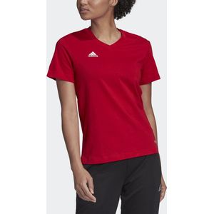 adidas - Entrada 22 - T-Shirt - Rood Wit - 100% Katoen