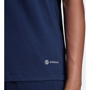 adidas - T-shirt - V-hals - Zwart - Katoen - Normale Pasvorm