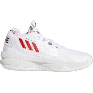 adidas Dame 8 Junior - Sportschoenen - Volleybal - Indoor - wit/rood