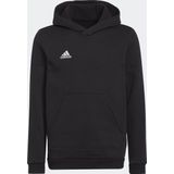 adidas - Entrada 22 - Sweat Hoodie - Zwart Wit - Fleece - Capuchon