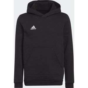 adidas - Entrada 22 - Sweat Hoodie - Zwart Wit - Fleece - Capuchon