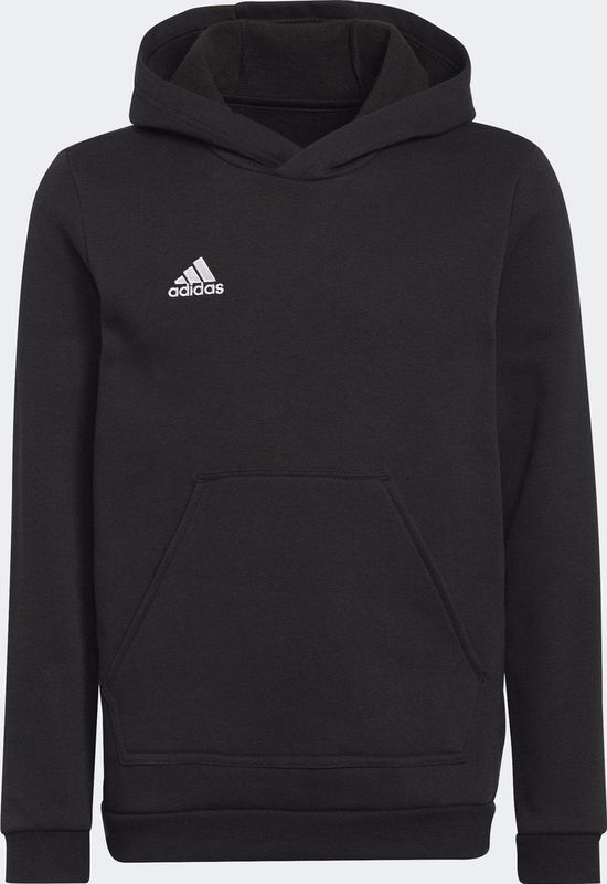 adidas - Entrada 22 - Sweat Hoodie - Zwart Wit - Fleece - Capuchon