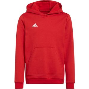 adidas Entrada 22 Sweat Hoodie - Rood Wit - Fleece - Capuchon