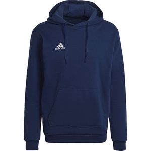 adidas Entrada 22 Sweat Hoodie - Donkerblauw - Fleece - Capuchon met Trekkoord