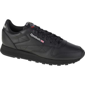 Reebok Classic Leather CL LTHR - Sneakers Schoenen Sportschoenen Leer Zwart GY0955 - Maat EU 45.5 UK 11