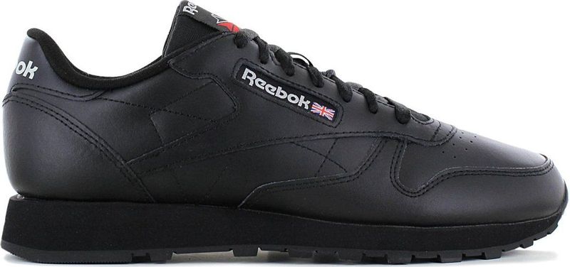 Sneakers - Classic - Zwart - Leer - Profielzolen - Snoersluiting