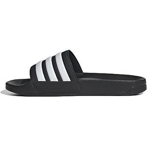 Adidas adilette shower badslipper in de kleur zwart wit