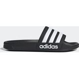 Adidas adilette shower badslipper in de kleur zwart wit