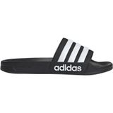 Adidas adilette shower badslipper in de kleur zwart/wit.