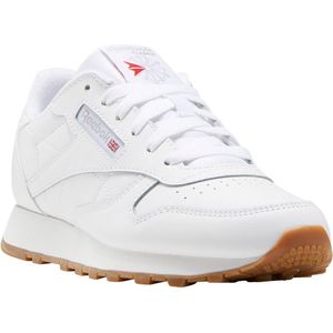 Reebok Cl Lthr Sneakers voor jongens, Ftwr White Ftwr White Reebok Rubber Gum 02