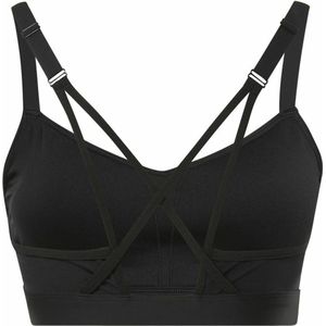 Reebok - Lux Strappy - Sportbeha - Zwart - Medium Ondersteuning, Verstelbare Bandjes, Speedwick Stof