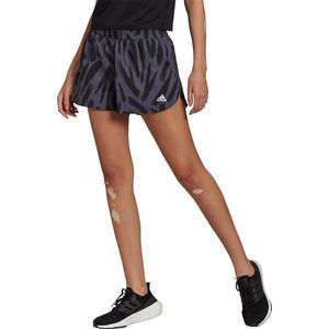 adidas - Run Icons 3bar Aop - Damesshorts - AEROREADY - Zwart