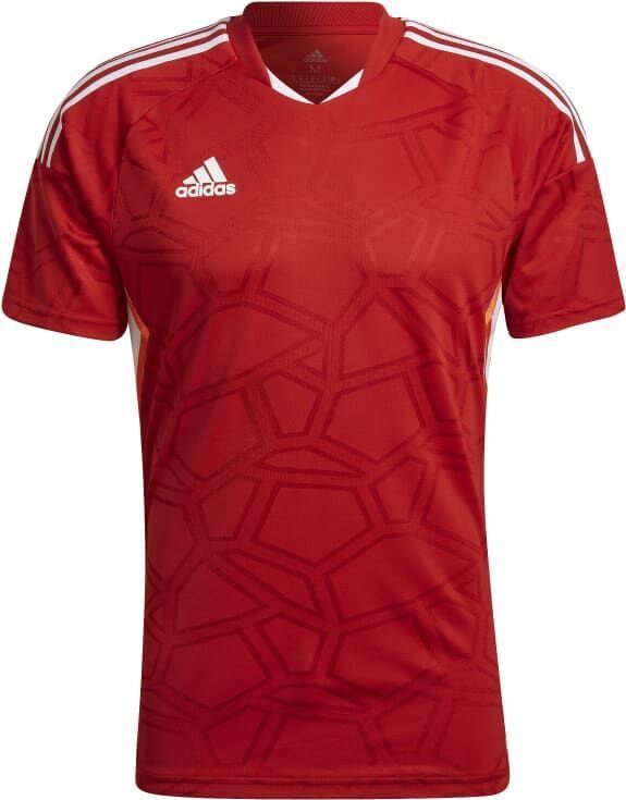 adidas Condivo 22 MD Kurzarm Trikot Herren Jersey Fußball-Shirt mit AeroReady HA3513 Rot/Weiß