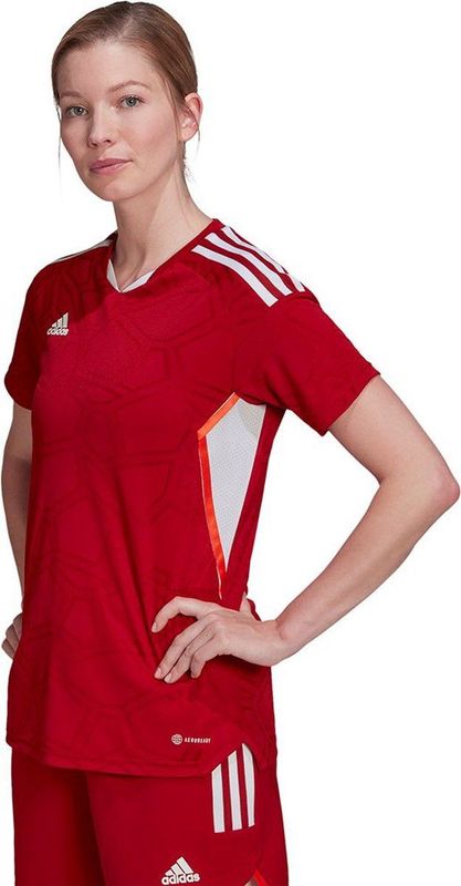 Adidas Condivo Md T-shirt Met Korte Mouwen Rood S Vrouw