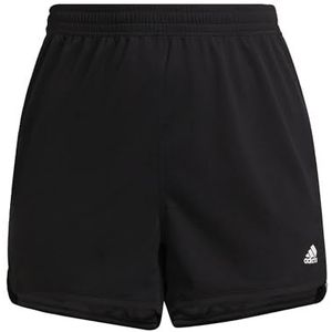 adidas Dames Pacer 3-Stripes Knit Shorts (Plus Size), Black/White, XL Plus