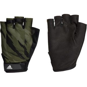 adidas Train Glove GR, uniseks, zwart/orbit groen/focus olijf/wit, maat S