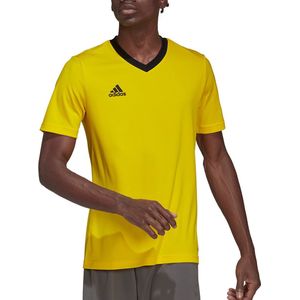 Adidas Entrada Shirt Korte Mouw Heren - Geel Zwart