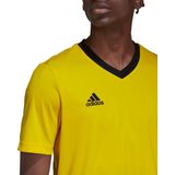 Adidas Entrada Shirt Korte Mouw Heren - Geel Zwart