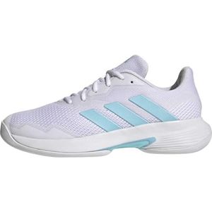 adidas CourtJam Control Tennis dames tennisschoenen, ftwr white/bliss blue/ftwr white, 42 EU