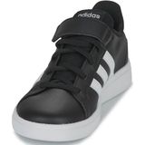 adidas Sportswear Grand Court Court Schoenen met Elastische Veters en Klittenband - Kinderen - Zwart- 38 2/3