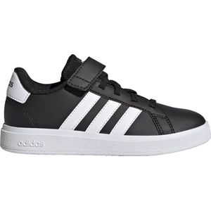 adidas Grand Court Elastic Lace and Top Strap Shoes Sneakers uniseks-kind, Core Black/Ftwr White/Core Black, 28 EU