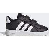 Adidas Grand Court Lifestyle Hook-and-Loop-sneakers voor baby's, uniseks, Core Black Ftwr White Core Black, 23 EU