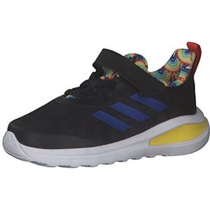 adidas Fortarun El I Sneakers voor jongens, Core Black Team Royal Blue Impact Yellow, 19 EU