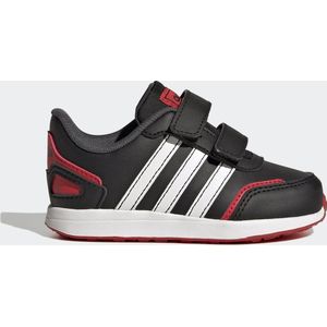 Adidas VS Switch 3 Lifestyle Running Hook and Loop Strap Uniseks kindersneakers, Core Zwart/Ftwr Wit/Levendig Rood