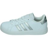 adidas Uniseks-Kind Grand Court Sneakers, Ftwr White/Matte Silver/Matte Silver, 32 EU