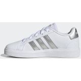 adidas Uniseks-Kind Grand Court Sneakers, Ftwr White/Matte Silver/Matte Silver, 36 EU