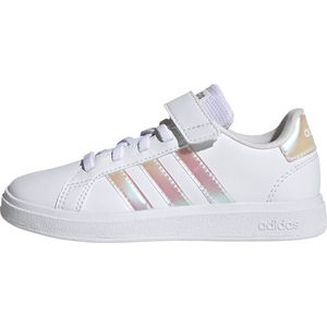 adidas Grand Court 2.0 De K, sneakers voor kinderen, Ftwr White Iridescent Ftwr White, 38.5 EU