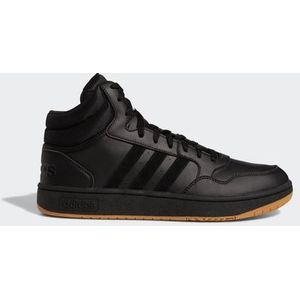 adidas Hoops 3.0 Mid Classic Vintage Basketball-inspired heren Sneakers, Core Black/Core Black/Ftwr White, 44 EU