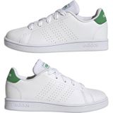 adidas Advantage Lifestyle Court Lace Sneakers uniseks-kind, Ftwr White/Green/Core Black, 36 2/3 EU
