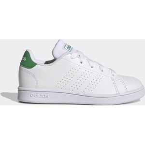 adidas Advantage Lifestyle Court Lace Sneakers uniseks-kind, Ftwr White/Green/Core Black, 28 EU