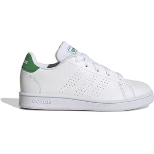adidas Advantage Lifestyle Court Lace Sneakers uniseks-kind, Ftwr White/Green/Core Black, 32 EU