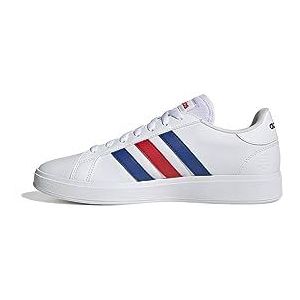 adidas Grand Court Base 2.0 heren Sneakers, Ftwr White Team Royal Blue Vivid Red, 42 EU