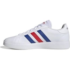 adidas Grand Court Base 2.0 heren Sneakers, Ftwr White Team Royal Blue Vivid Red, 39 1/3 EU