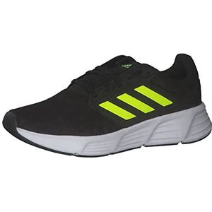 adidas Heren Galaxy 6 Sneakers, Core Black/Solar Yellow/Carbon, 44 2/3 EU