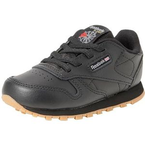 Reebok Unisex Baby Classic Leather Sneaker Core Black/Core Black Rubber Gum-02, 26 EU, Core Black Core Black Reebok Rubber Gum 02, 26 EU