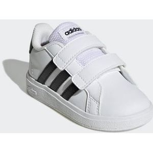 adidas Uniseks-Kind Grand Court Sneakers, Ftwr White/Core Black/Core Black, 25 EU