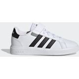 adidas Grand Court Elastic Lace and Top Strap Shoes Sneakers uniseks-kind, Ftwr White/Core Black/Core Black, 30 EU