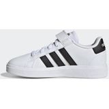 adidas Grand Court Elastic Lace and Top Strap Shoes Sneakers uniseks-kind, Ftwr White/Core Black/Core Black, 30 EU